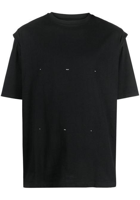 Black Outline Logo cotton T-shirt Heliot emil - men